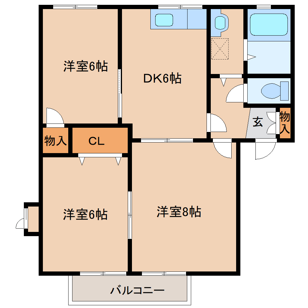 サン・うゐすたりあＢの間取り