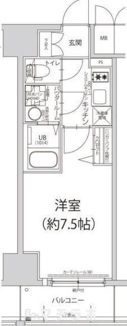 【名古屋市中区新栄のマンションの間取り】