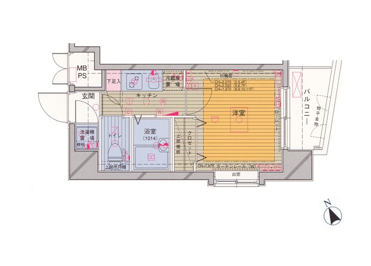 菱和パレス白金高輪駅前の間取り