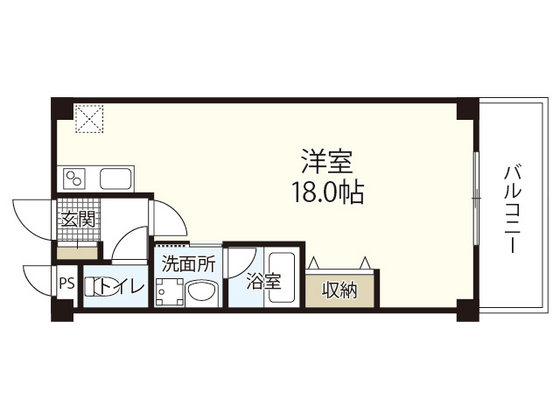 呉市焼山北のマンションの間取り