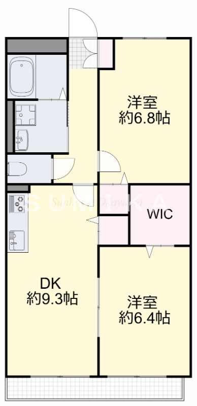 ホワイトマンション八反田の間取り