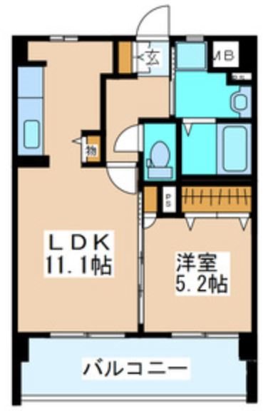 仙台市青葉区下愛子のマンションの間取り