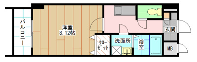 ベルガモット門司駅前の間取り