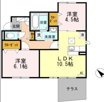 足柄上郡松田町松田惣領のアパートの間取り