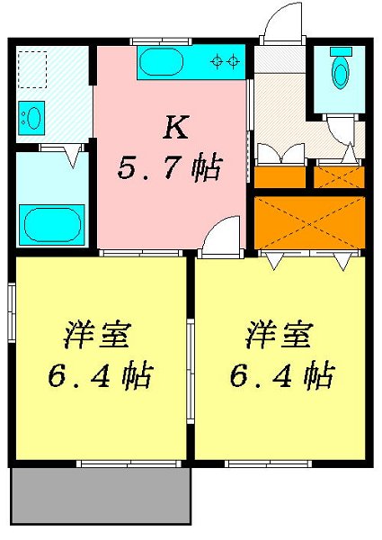 サンヴィレッジＡの間取り