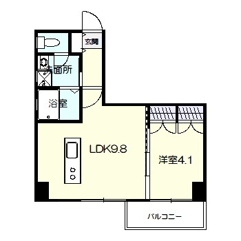 呉市本通のマンションの間取り