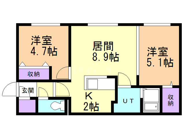 札幌市白石区東札幌一条のマンションの間取り