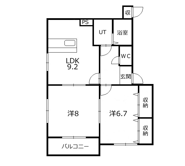 ガイア足門B棟の間取り