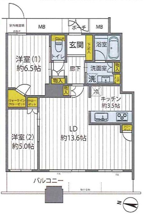 ヴィナシス金町タワーレジデンスの間取り