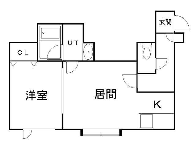 札幌市北区屯田七条のアパートの間取り