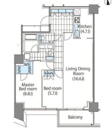 コンフォリア新宿イーストサイドタワーの間取り