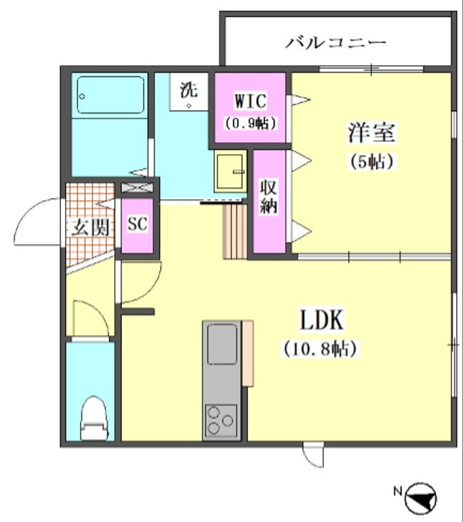 Duo　Wakaba　Eastの間取り