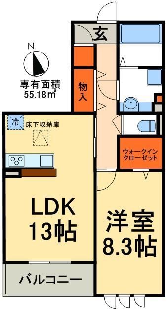 【柏市小青田のアパートの間取り】