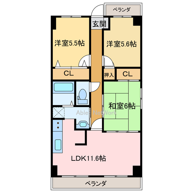 スカール新居浜の間取り