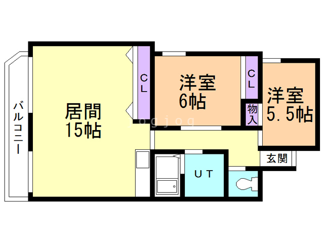 札幌市西区山の手二条のマンションの間取り