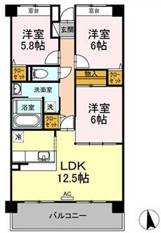 コートビレッジ山王の間取り