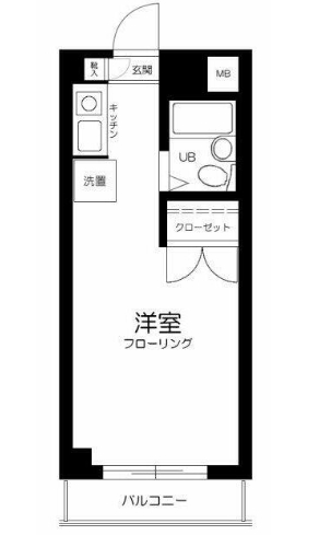 ＪＲ山手線 西日暮里駅 徒歩5分 4階建 築34年の間取り写真