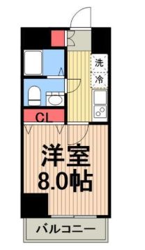 ＪＲ京葉線 越中島駅 徒歩5分 14階建 築9年の間取り写真