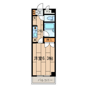 京王高尾線 山田駅 徒歩5分 5階建 築34年の間取り写真