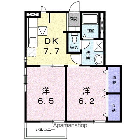ＪＲ宇都宮線 宝積寺駅 徒歩24分 2階建 築24年の間取り写真
