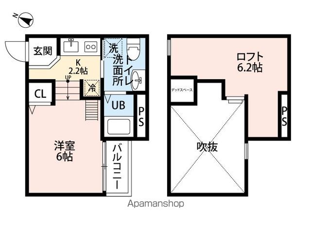 ＪＲ大阪環状線 寺田町駅 徒歩12分 2階建 築11年の間取り写真