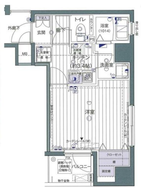 ＪＲ総武線 錦糸町駅 徒歩10分 8階建 築16年の間取り写真