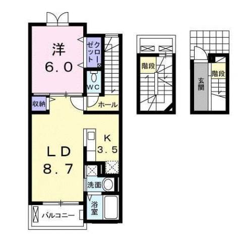 呉市広駅前のアパートの間取り