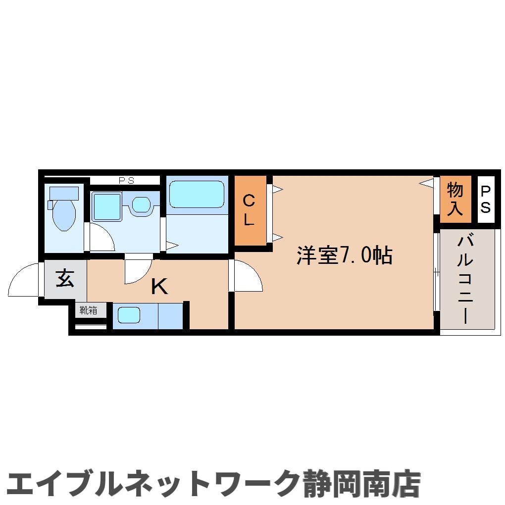 静岡市駿河区曲金のマンションの間取り