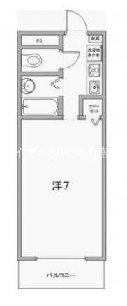 岡山市南区福富西のマンションの間取り