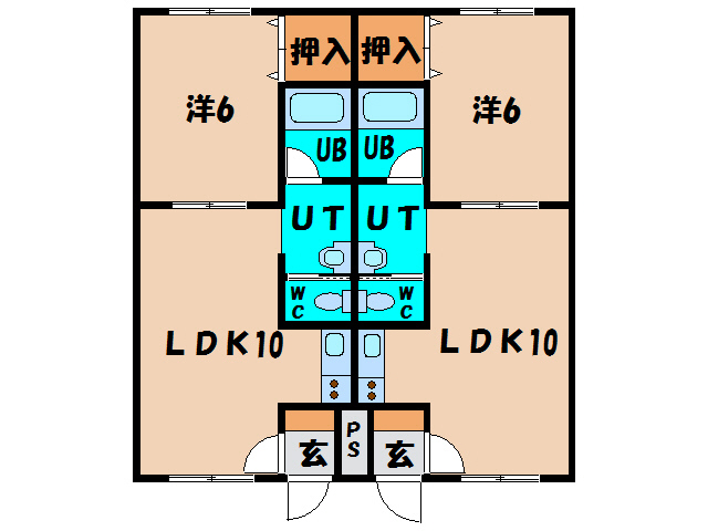 函館市人見町のアパートの間取り