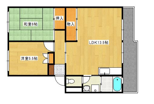 広島市西区井口台のマンションの間取り