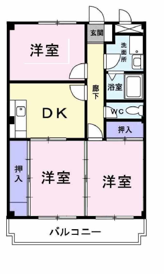 加東市上滝野のマンションの間取り