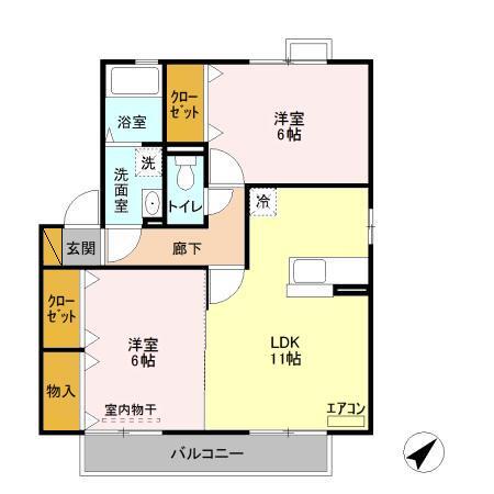 アネシス　弐番館の間取り