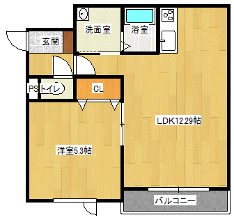 仮）拓勇東町8丁目アパート【205号室】の間取り