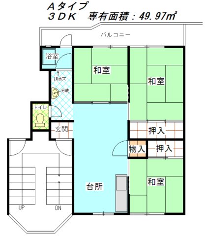 スマリオ茨木郡山Ｂ団地の間取り