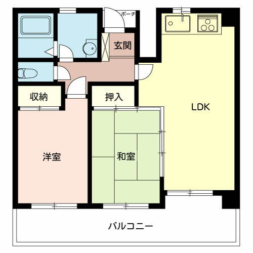 姫路市東山のマンションの間取り