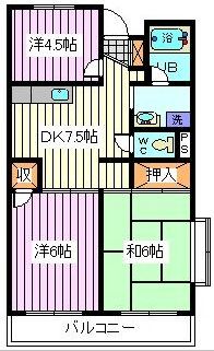 パールマンション（鹿手袋5丁目）の間取り