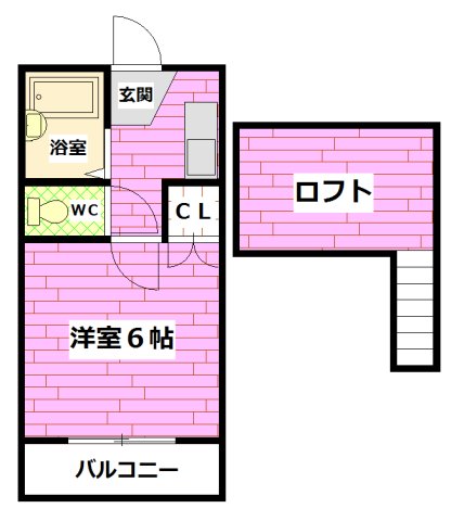 広島市安佐南区緑井のアパートの間取り