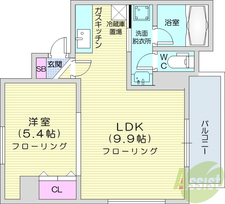 【MYプラザ円山公園2の間取り】