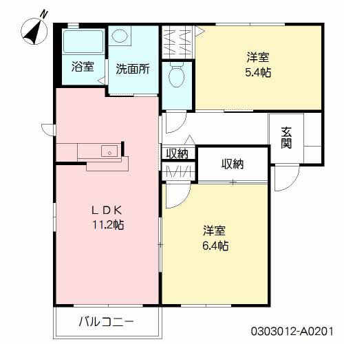 ファンテージ21A棟の間取り