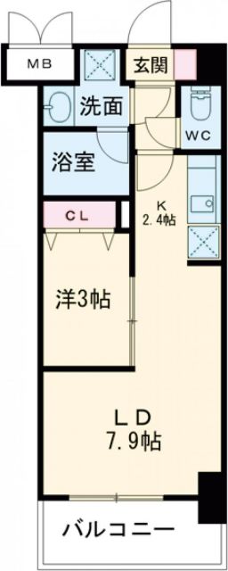 北九州市八幡西区陣原のマンションの間取り