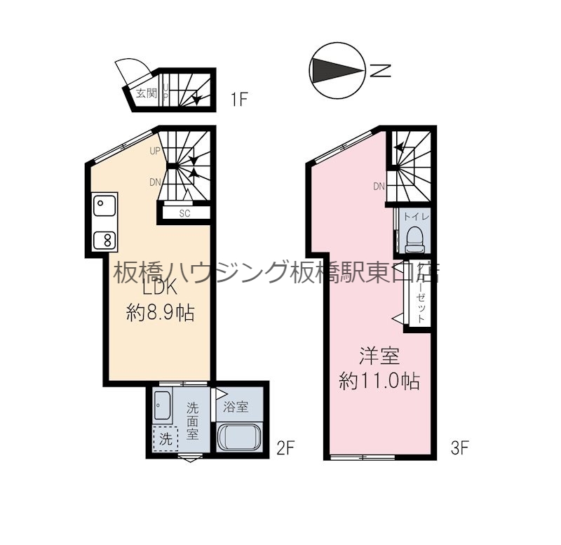 板橋区徳丸のアパートの間取り