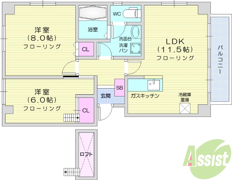 栗原アパートの間取り