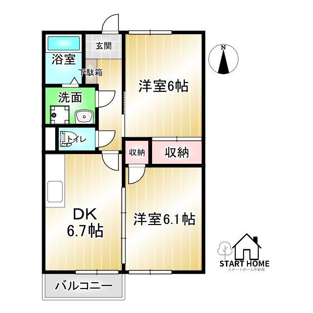 メイプレーヌIの間取り