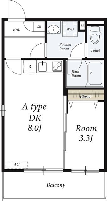 【市川市田尻のマンションの間取り】