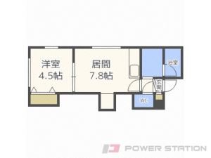 札幌市東区北十三条東のアパートの間取り