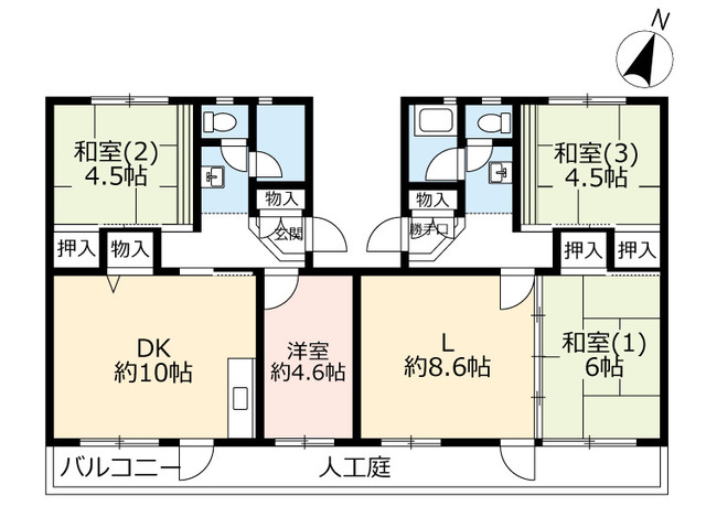 ＵＲ泉南一丘の間取り