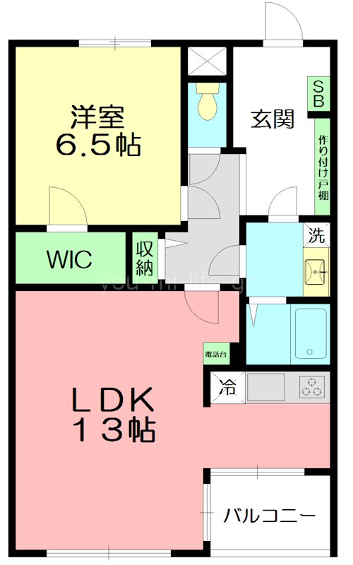 中郡大磯町大磯のマンションの間取り