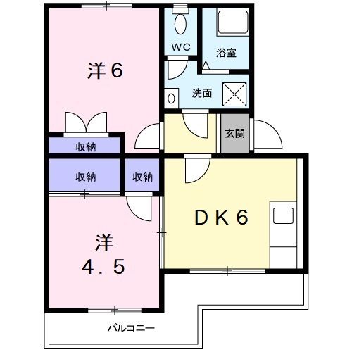 ヴィラ・アンソレイエ香川町の間取り