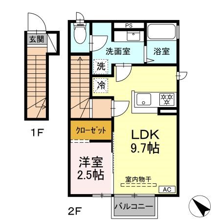 トリシア小山Wの間取り